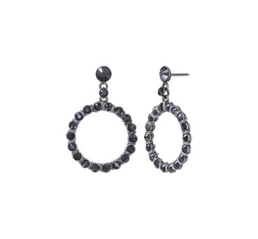 black - Creole Cristal - Konplott earrings